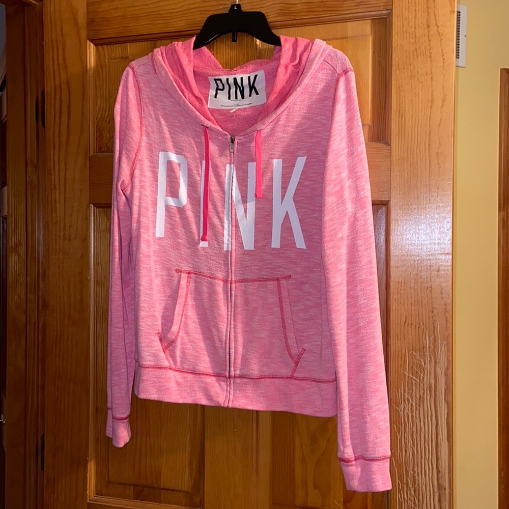 Pink zip up hoodie